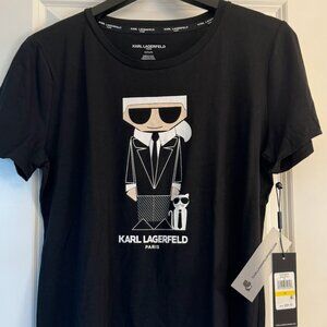 New Womens Karl Lagerfeld Short Sleeve Tee